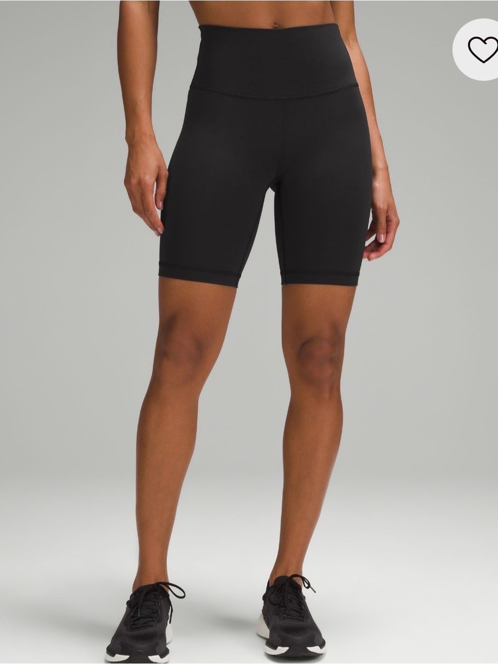 Lululemon Wunder Train High Rise Short 8 inch black Everlux stretch lycra Sz 4